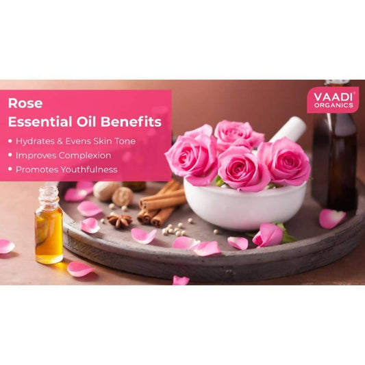 Vaadi Herbals Rose 100% Pure Essential Oil Therapeutic Grade 10 Ml