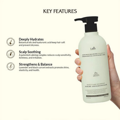 La'dor Newplex Balancing Shampoo - Scalp Soothing Korean Shampoo for Dry Hair