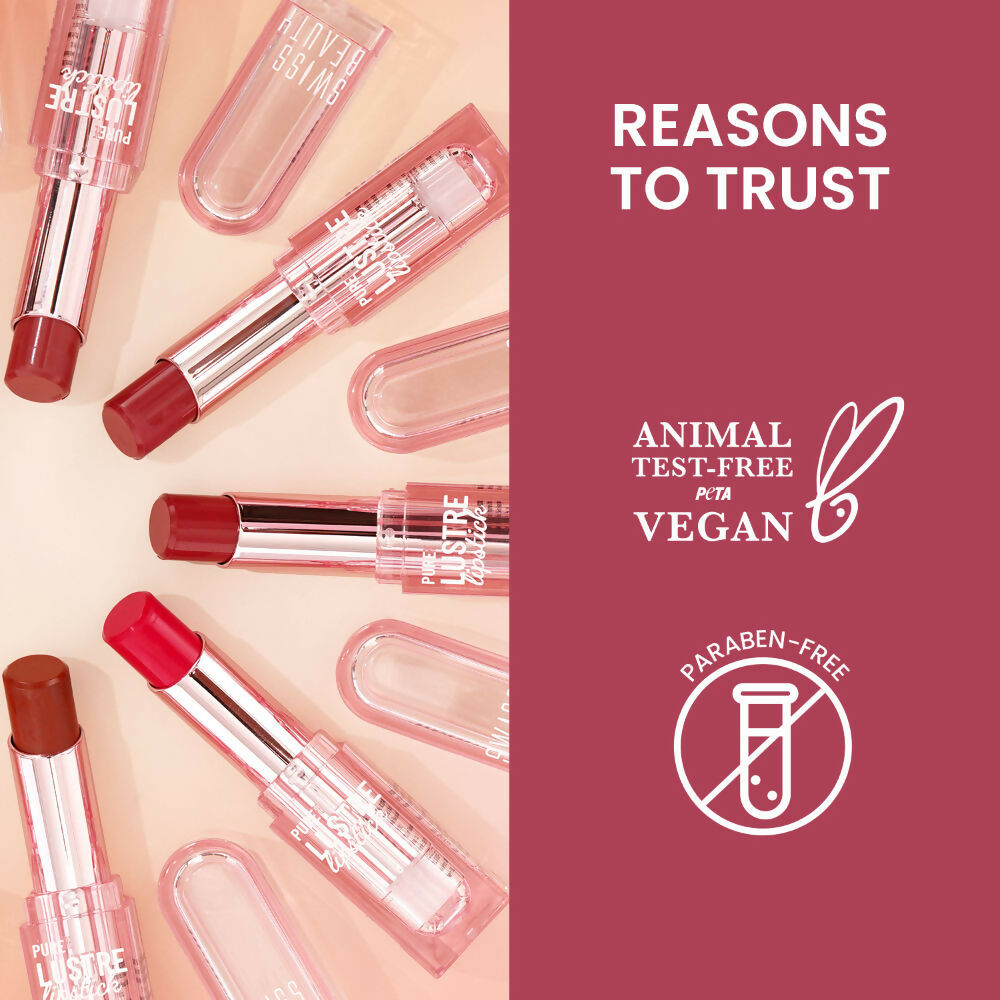 Swiss Beauty High Shine Finish Smooth Glide Pure Lustre Lipstick - 7 Twisted Caramel