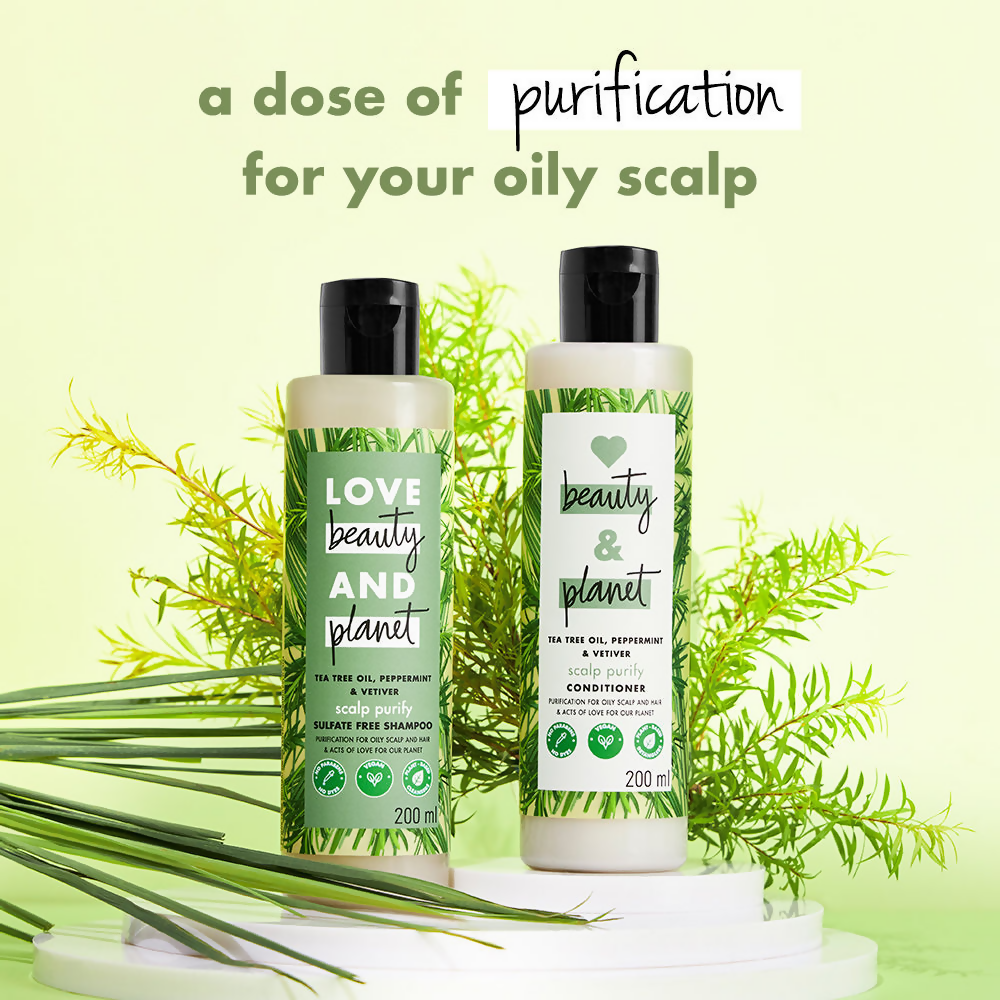 Love Beauty And Planet Tea Tree Peppermint & Vetiver Clarifying Shampoo