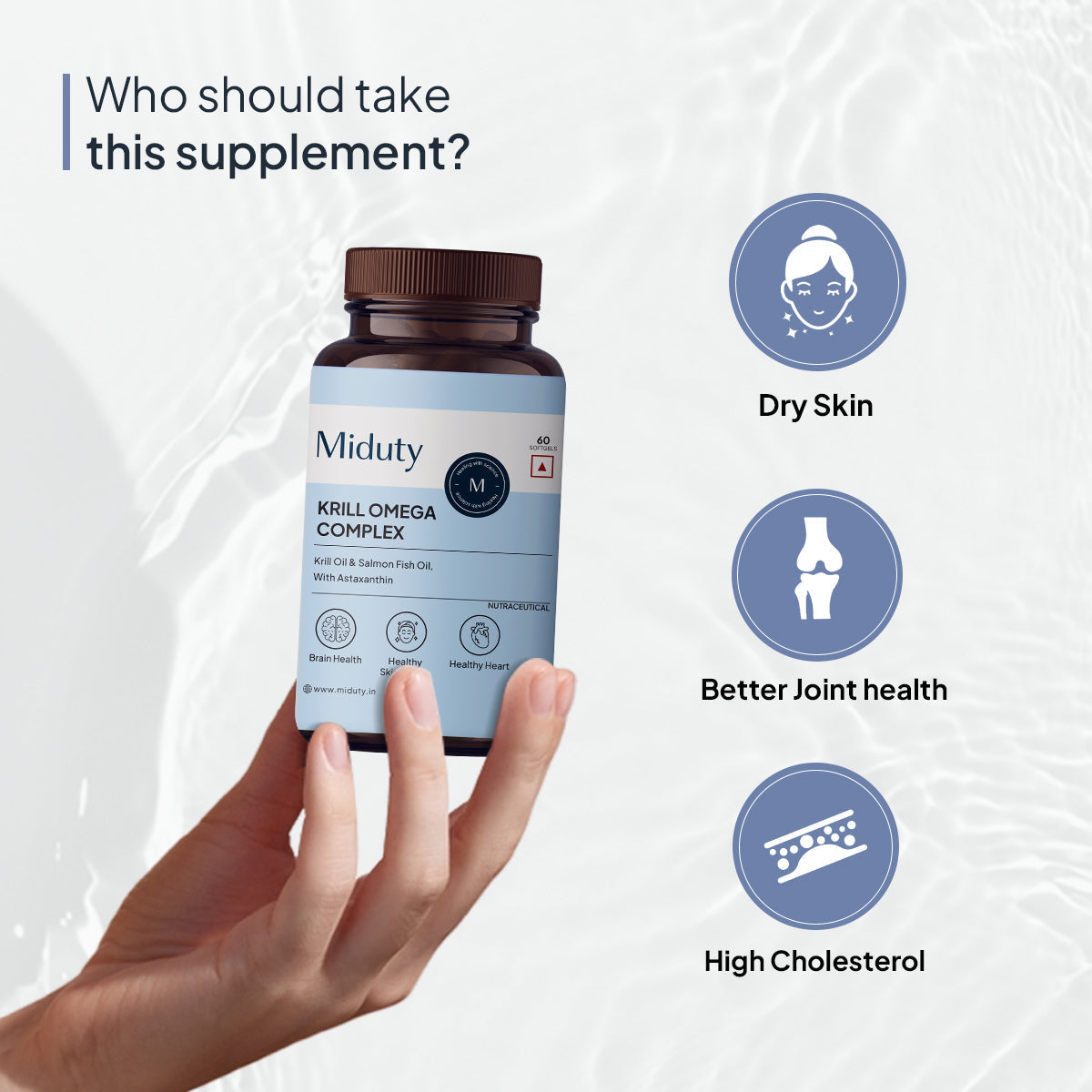 Miduty by Palak Notes Krill Omega Complex Softgels