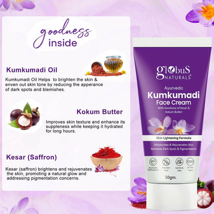 Globus Naturals Ayurvedic Kumkumadi Skin Lightening Face Cream
