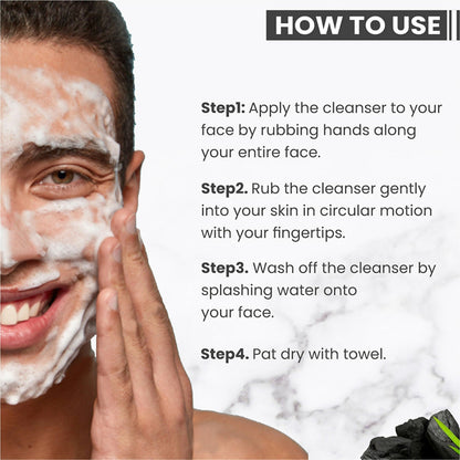 Globus Naturals Anti Pollution & Anti Acne Charcoal Face Wash For Men