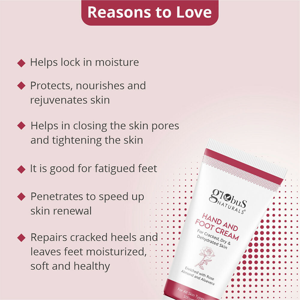 Globus Naturals Nourishing Hand & Foot Cream, On The Go Hydration
