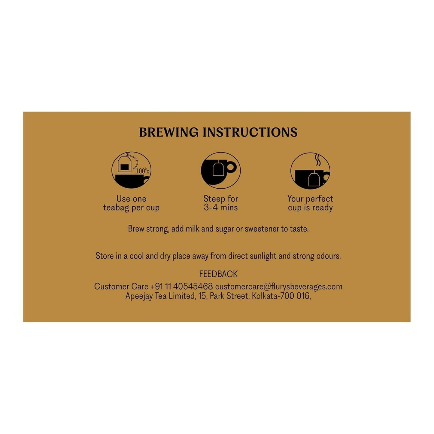 Flurys Distinctive English Breakfast Black Tea Bags