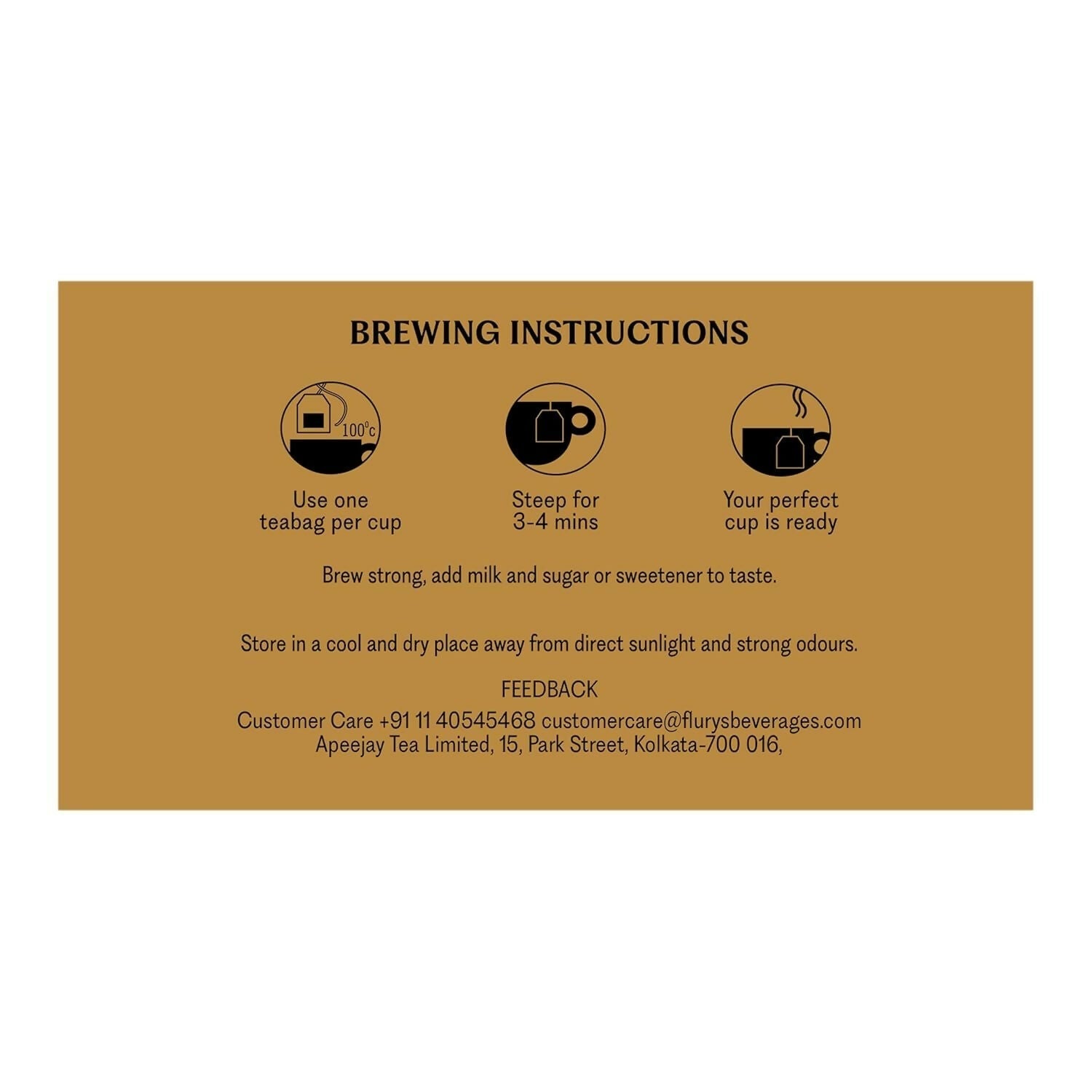 Flurys Distinctive English Breakfast Black Tea Bags