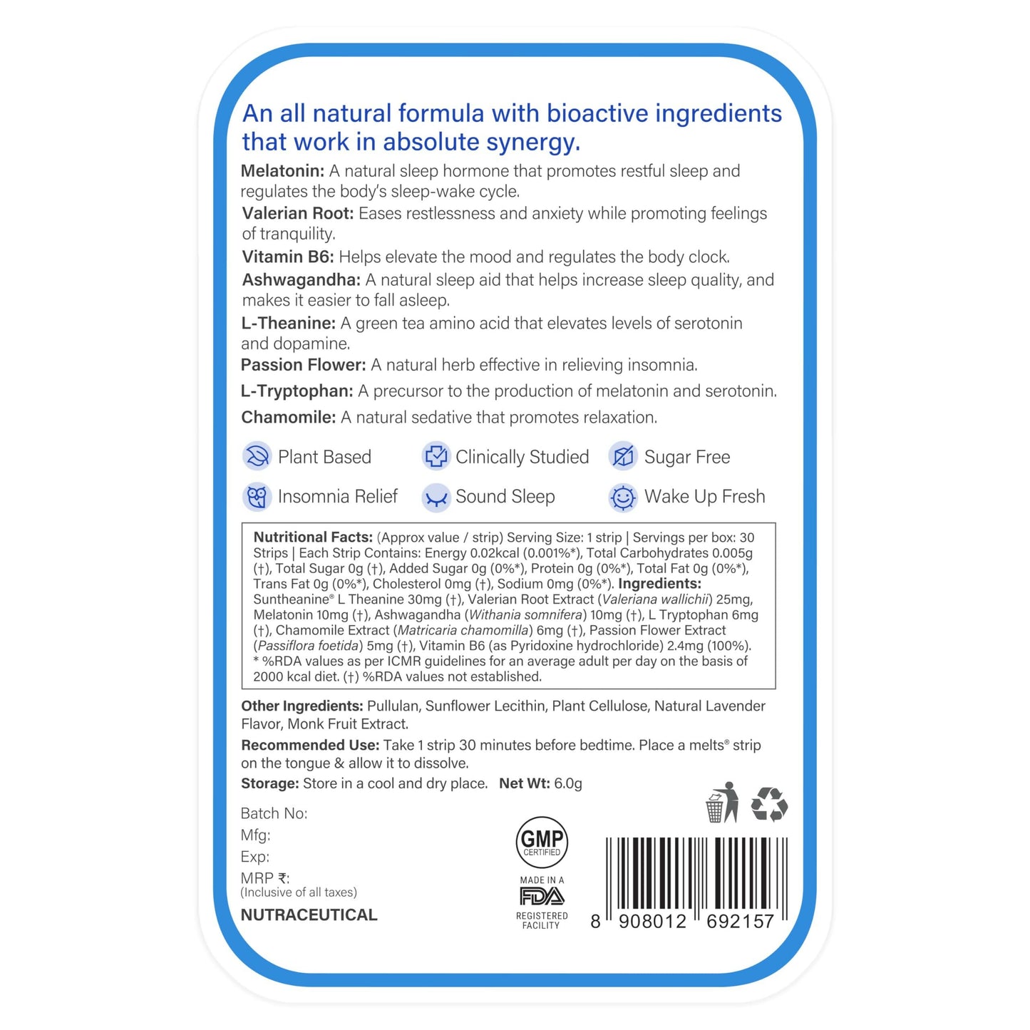 Wellbeing Nutrition Melts Restful Sleep & Melts Into Multivitamins Oral Strips Combo