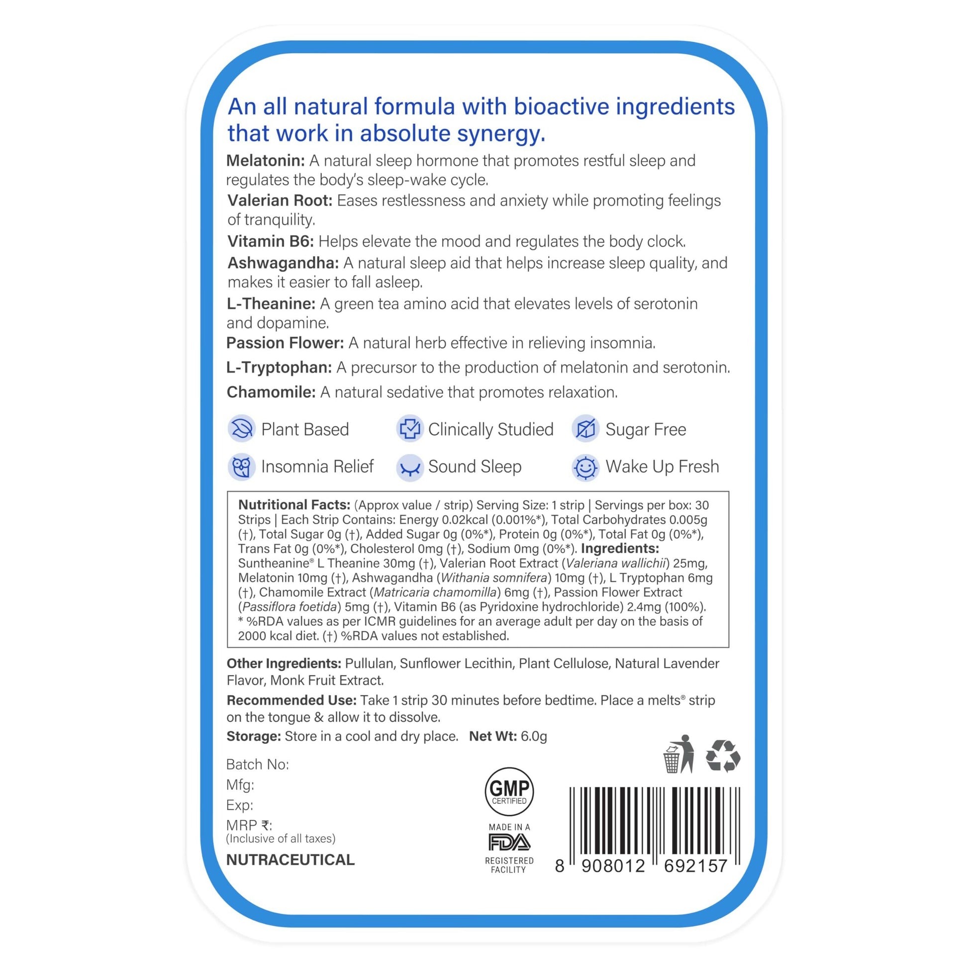 Wellbeing Nutrition Melts Restful Sleep & Melts Into Multivitamins Oral Strips Combo