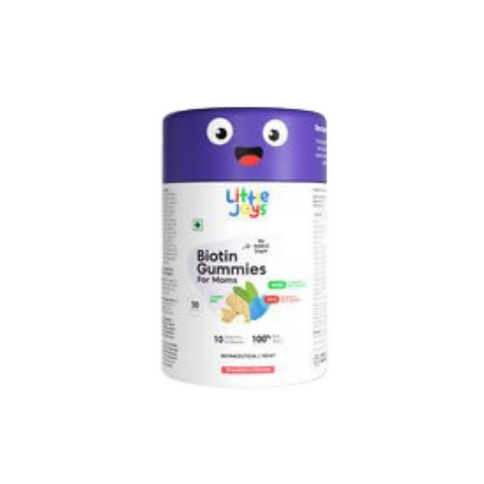 Little Joys Biotin Hair Gummies Strawberry Flavor For Moms