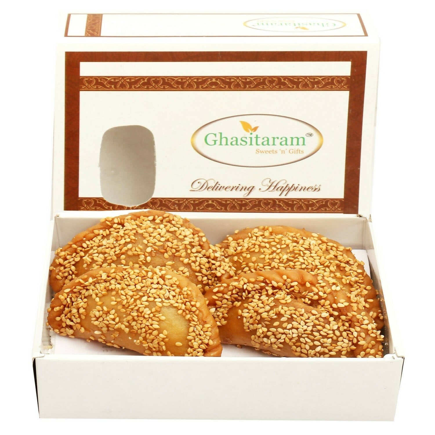 Ghasitaram Holi Sweets - Roasted Til/ Sesame Gujiya