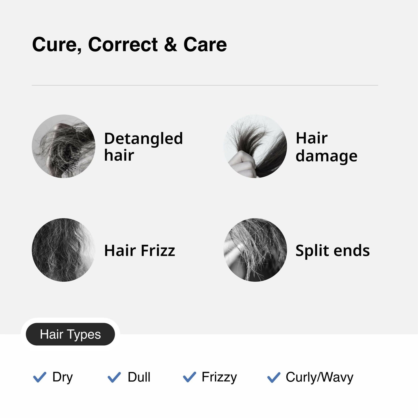 Cureskin Smooth and Shine Hair Serum Helps Reducing Hair Breakage, Frizz