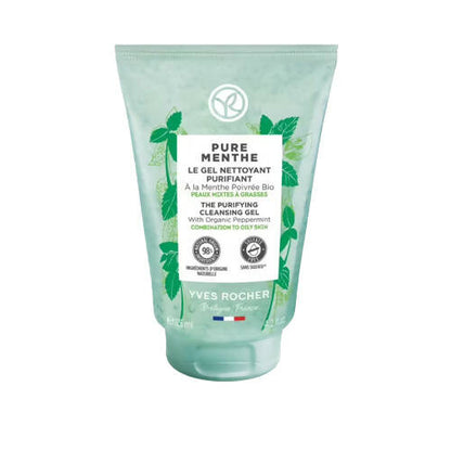 Yves Rocher Pure Menthe gel cleanser on a white background