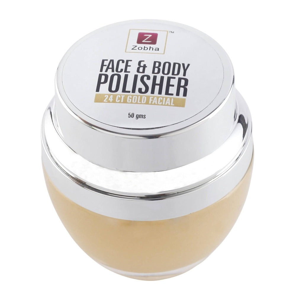 Jar of Zobha Face & Body Polisher on a white background