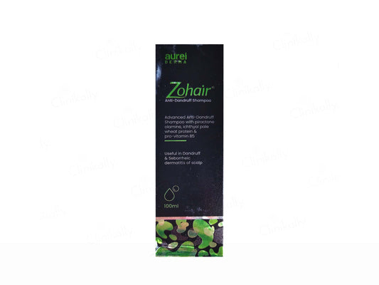 Zohair shampoo bottle packaging on a white background