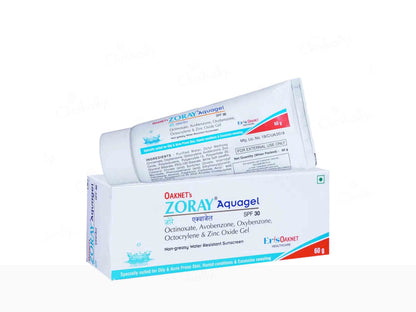 ZORAY Aquagel SPF 30 packaging on a white background