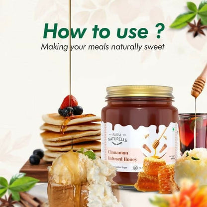 Farm Naturelle Cinnamon Infused Honey - 100% Pure and Natural