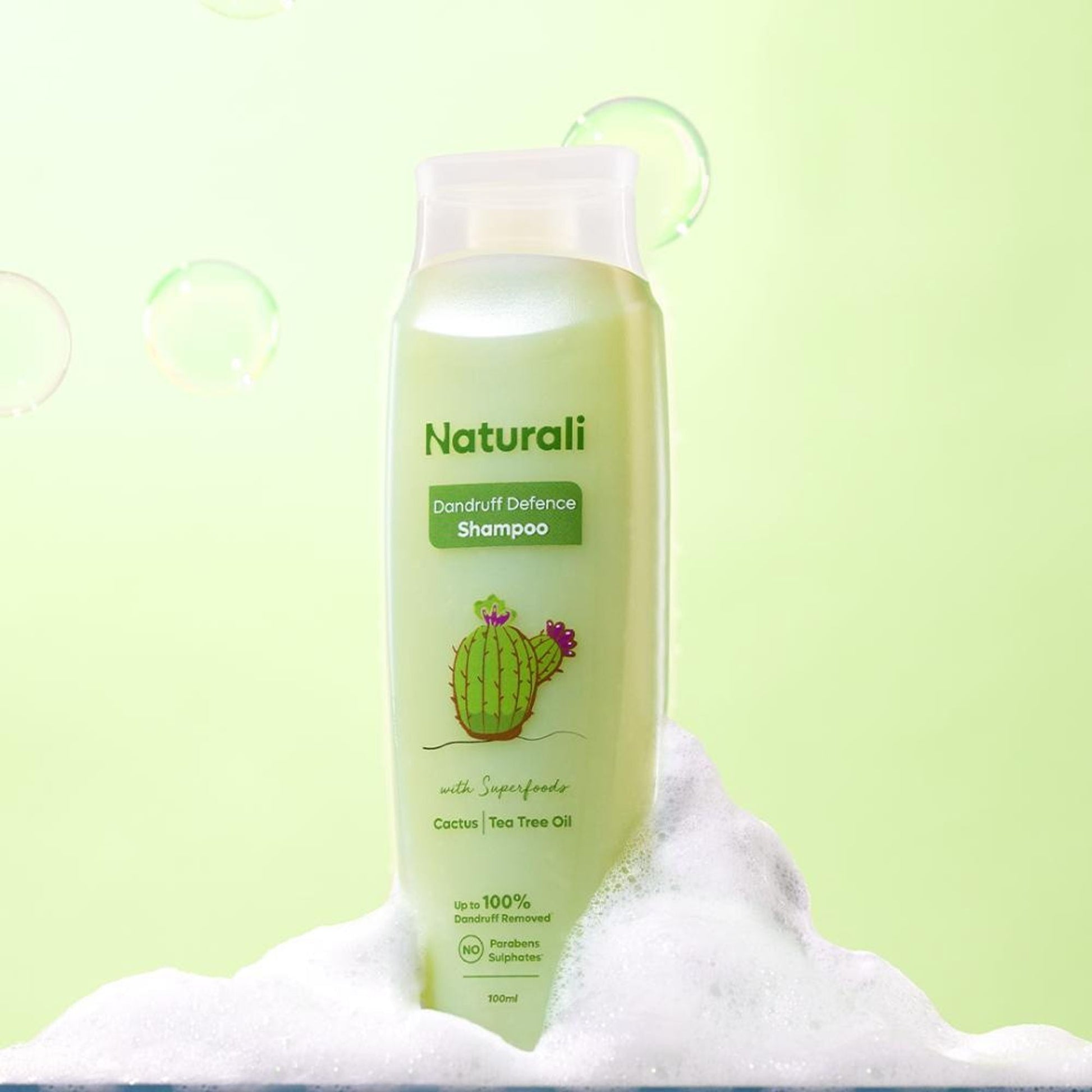 Naturali Dandruff Defence Shampoo With Cactus Extract, Tea Tree Oil & Climbazole