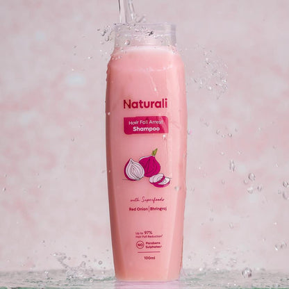 Naturali Hairfall Arrest Shampoo With Red Onion & Bhringraj, Sulphate & Paraben-Free Shampoo
