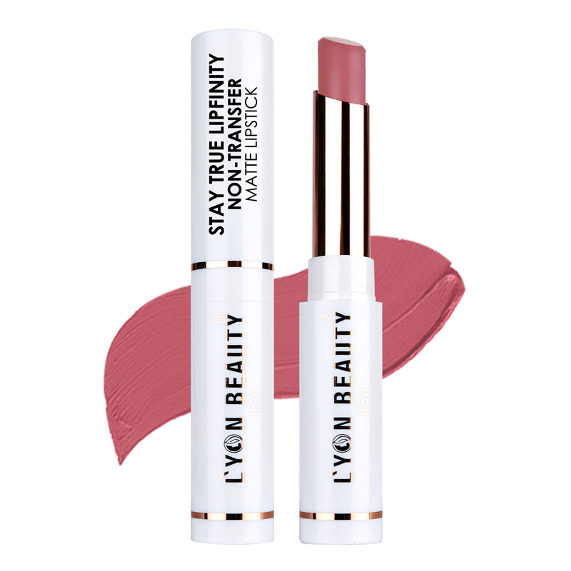 Lyon Beauty Stay True Lipfinity Non Transfer Matte Lipstick - Nude Rose 02