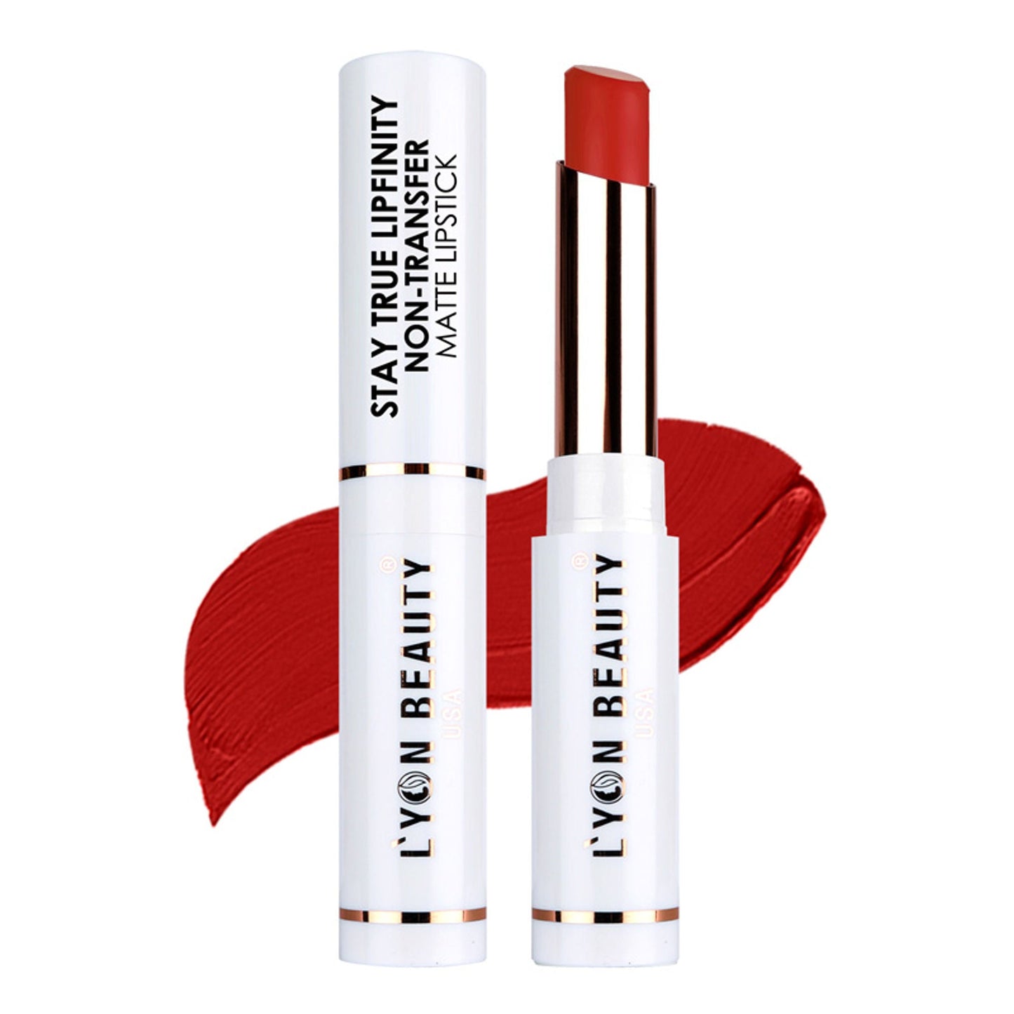 Lyon Beauty Stay True Lipfinity Non Transfer Matte Lipstick - Orange Red 06