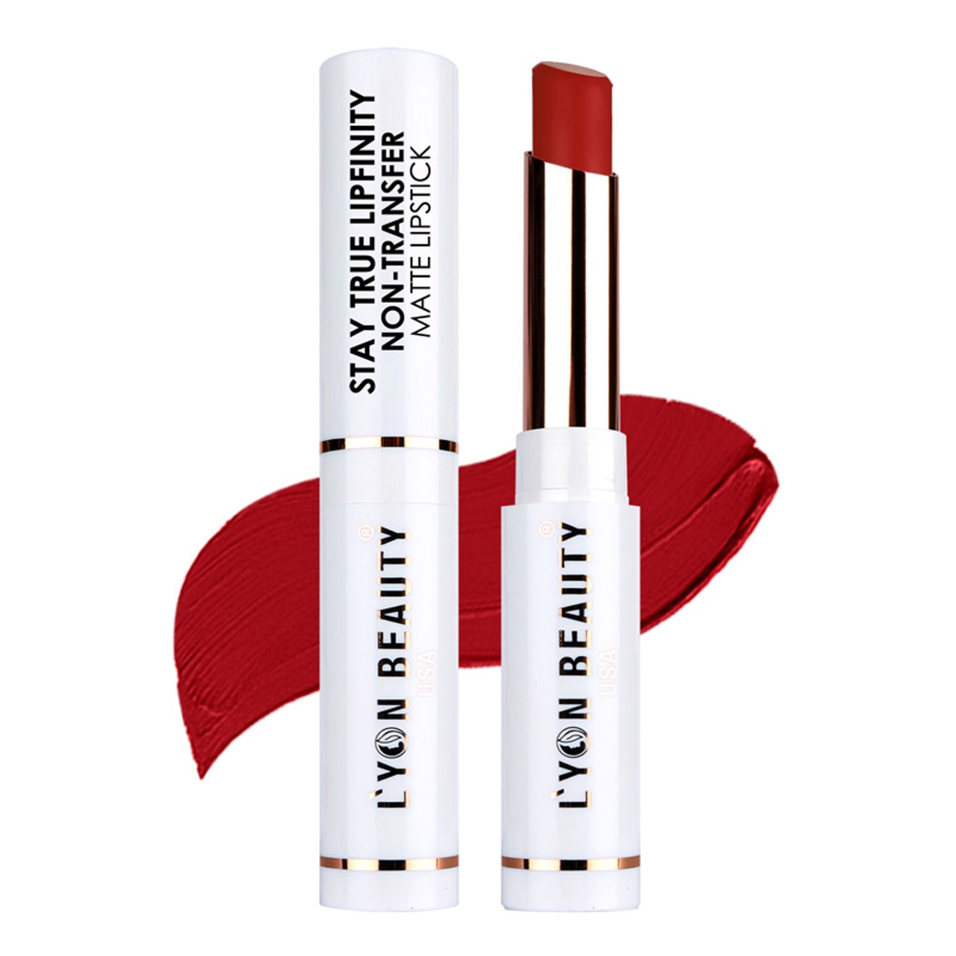 Lyon Beauty Stay True Lipfinity Non Transfer Matte Lipstick - Hot Red 07