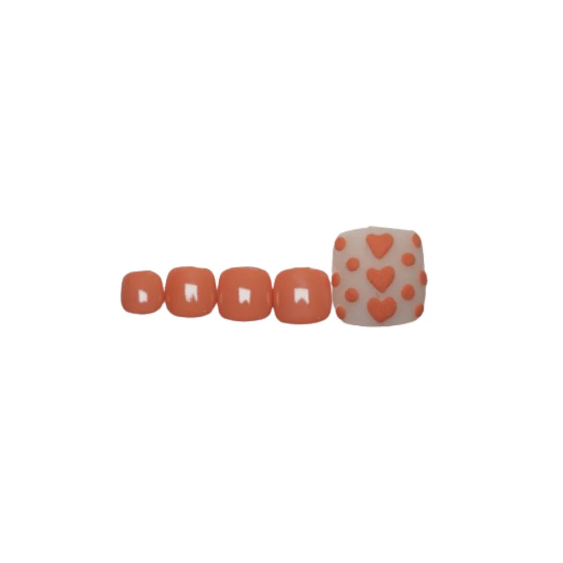 SOEZI Peachy Fuzz Toezi Reusable Press On Nails - Ready To Wear Kit