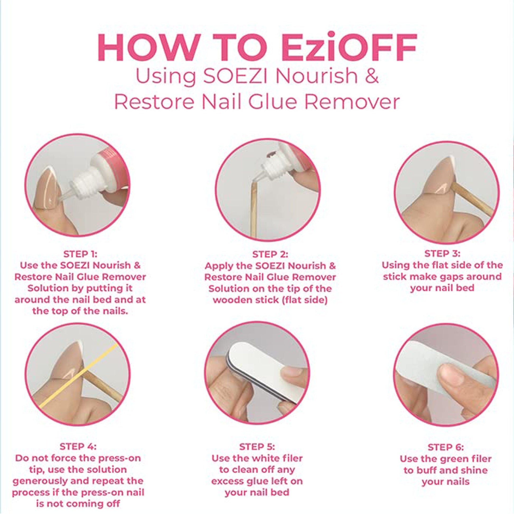 SOEZI Whisker Wonderland Reusable Press On Nails - Application Kit
