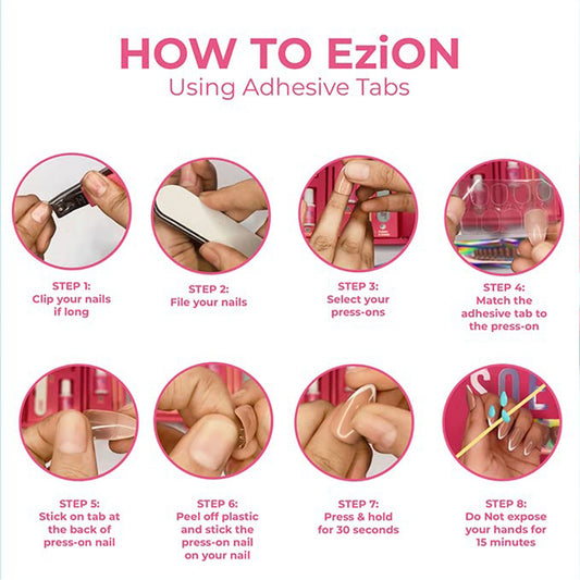 SOEZI Shimmy Time Reusable Press On Nails - Application Kit