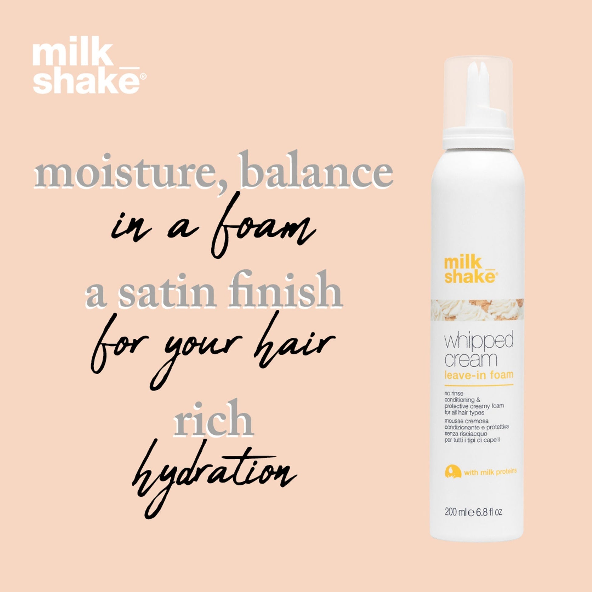 Milkshake Whipped Cream Leave-In Conditioner For Soft & Manageable Hair With UV & Heat Protection