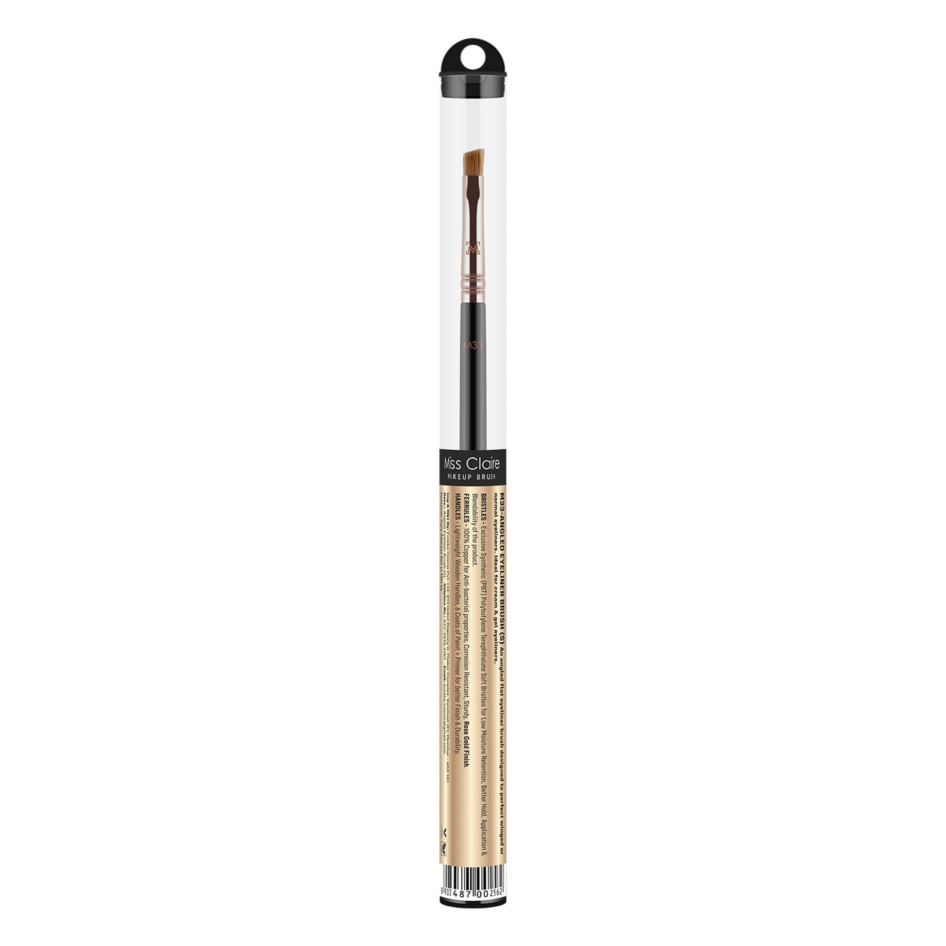 Miss Claire M33 - Angled Eyeliner Brush (S) - Rose Gold