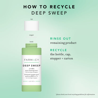 Farmacy Beauty Deep Sweep 2% BHA Pore Cleaning Toner With Salicylic Acid & Moringa Water