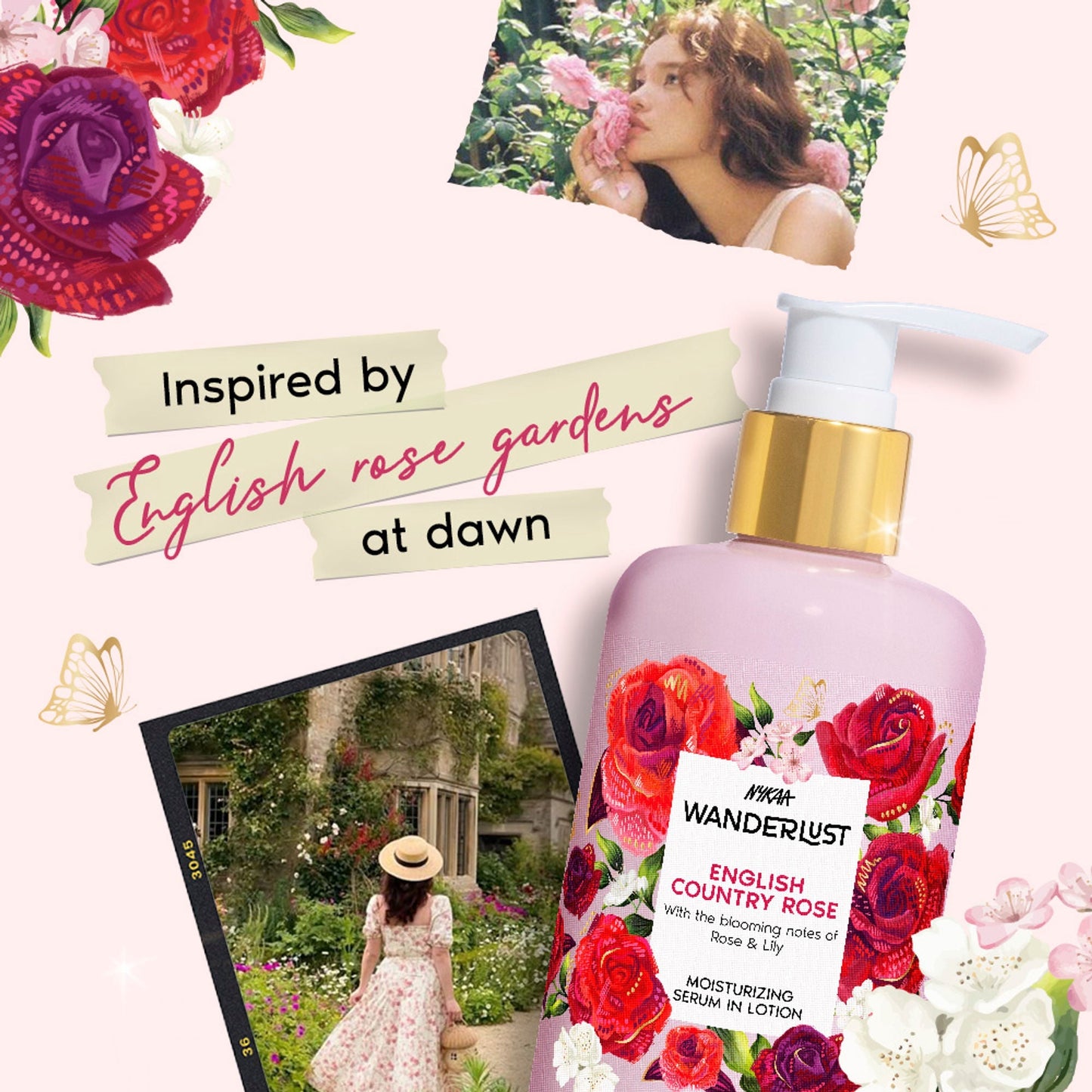 Wanderlust Moisturizing Body Lotion - English Country Rose