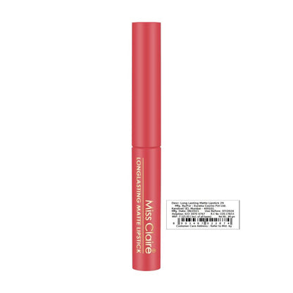 Miss Claire Long Lasting Matte Lipstick - 29 Pink Sorbet