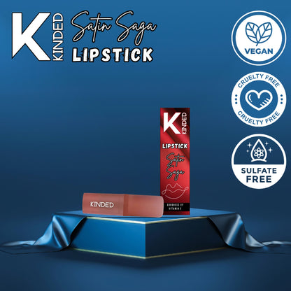 KINDED Satin Saga Bullet Creamy Lipstick With Satin Finish & Vitamin E - 01 Flamingo Pink