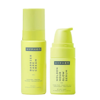Hyphen By Kriti Sanon Daily Night Care Routine with Glow Serum & Barrier Care Cream For Oily & Combination Skin