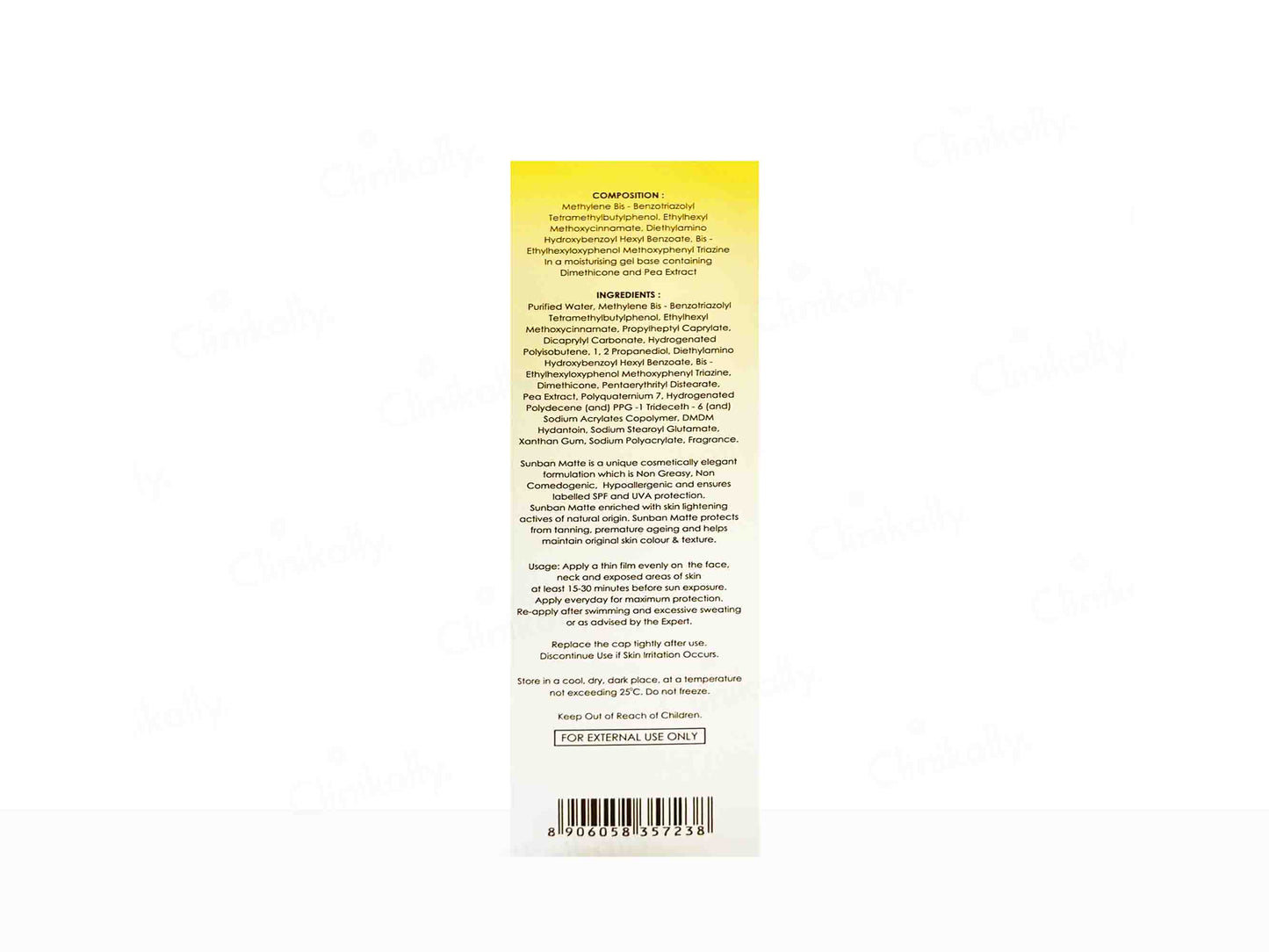 Sunban Matte Gel SPF 30+ Sunscreen