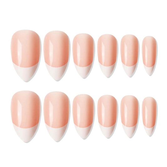 Shills Professional Reusable Press On Nails French Almond - SPN737