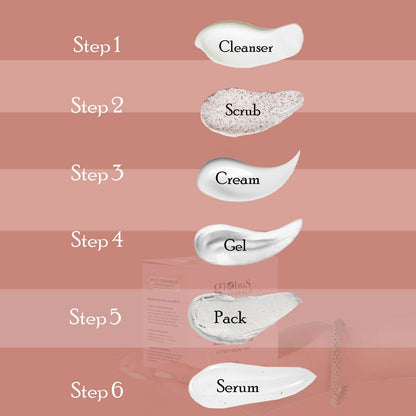 Globus Naturals Rice Ceramide 6 Step Facial Kit For Korean Glass Skin