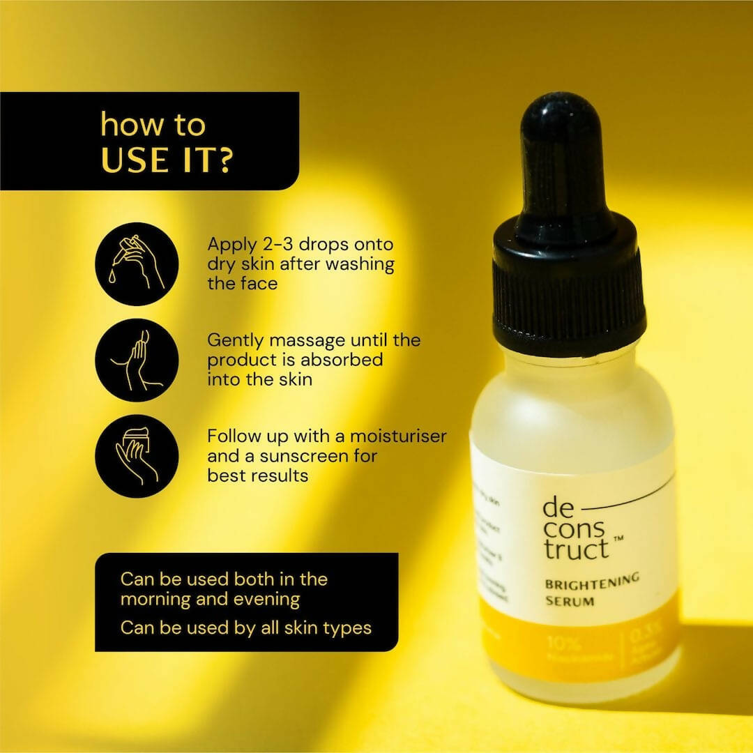Deconstruct Brightening Serum 10% Niacinamide + 0.3% Alpha Arbutin Face Serum for Pigmentation & Dark Spots