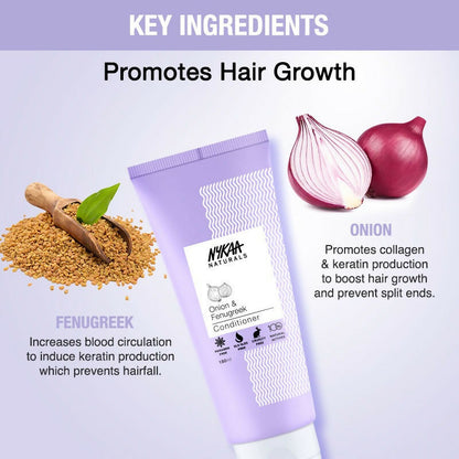 Nykaa Naturals Anti-Hair Fall -Free Conditioner With Onion & Fenugreek - Limited Time Offer