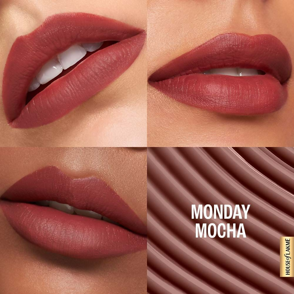Lakme 9to5 Hya Matte Liquid Lipstick + Hyaluronic Acid - Monday Mocha