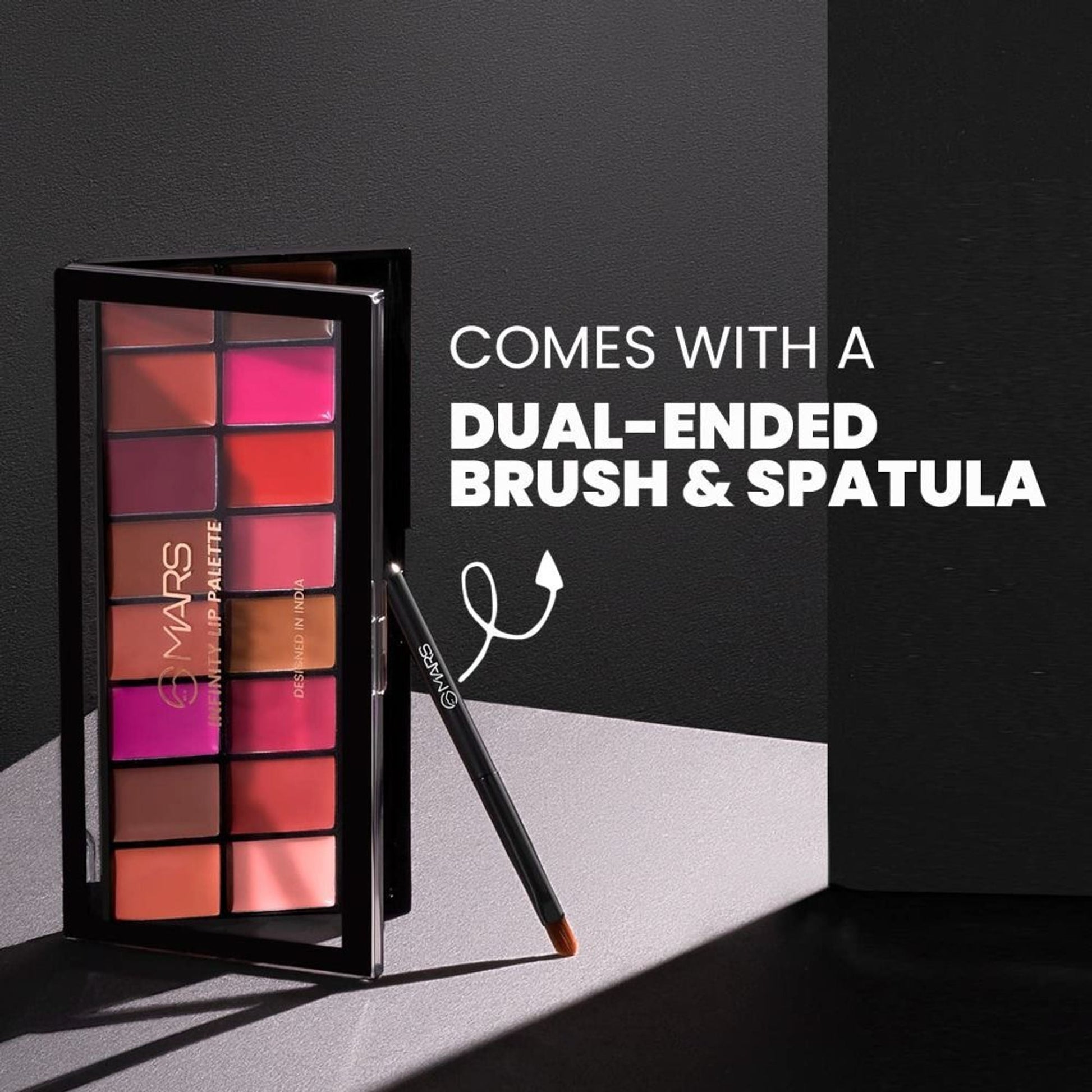 MARS Cosmetics Infinity Lip Palette with Spatula cum Applicator - 02 Multicolor