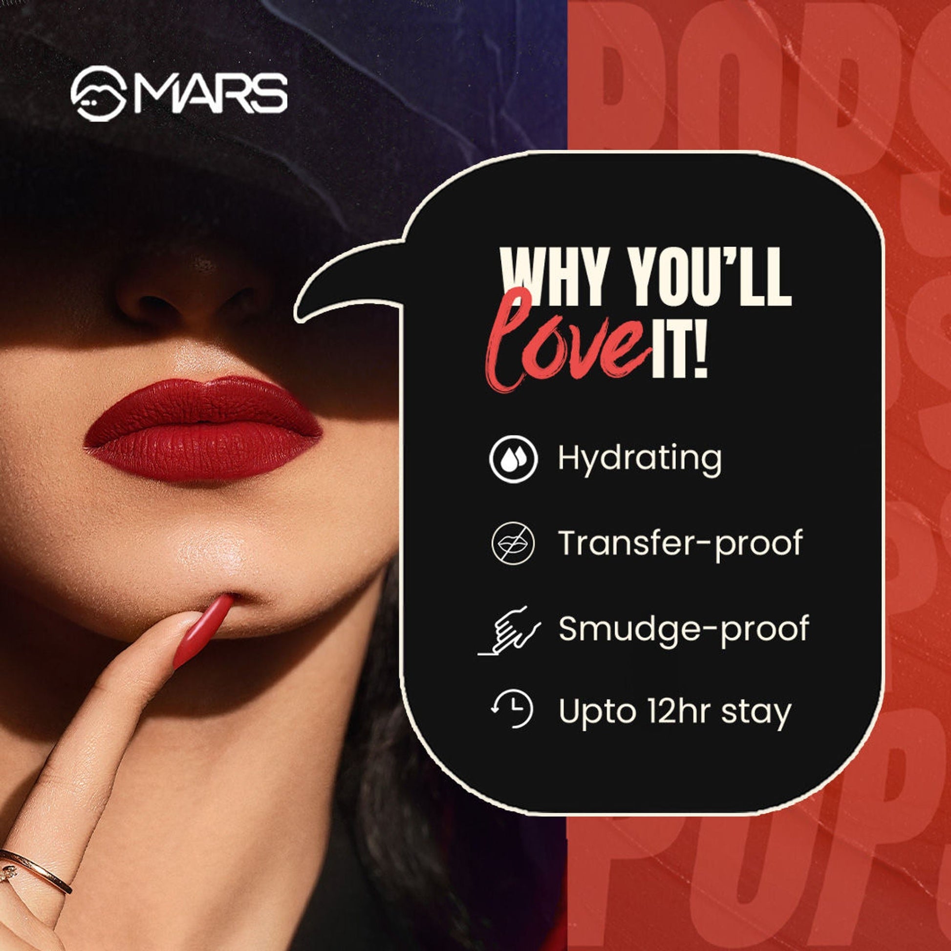 MARS Cosmetics Popstar Non Drying Liquid Mousse Lipstick - 13 Wild Chase