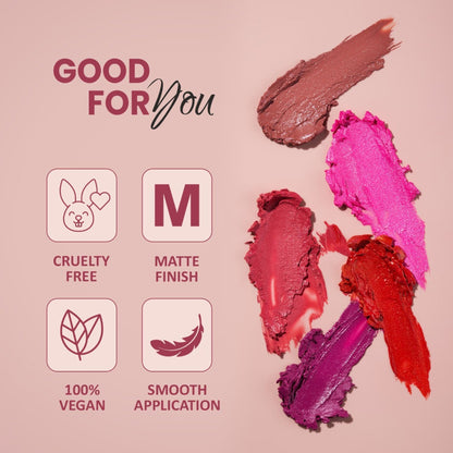 VERYMISS Matte & Satin Lipstick - M10 Peach Affair