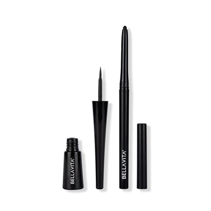 BELLAVITA Intense Drama Waterproof Eyeliner, Black, Matte Finish, Smudge - Proof, Fast - Drying, Felt Tip Applicator, Enriched with Biotin, 3.5 ml - Vamzn#