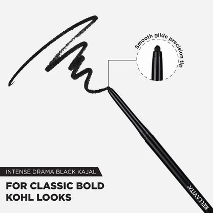 BELLAVITA Intense Drama Waterproof Eyeliner, Black, Matte Finish, Smudge - Proof, Fast - Drying, Felt Tip Applicator, Enriched with Biotin, 3.5 ml - Vamzn#
