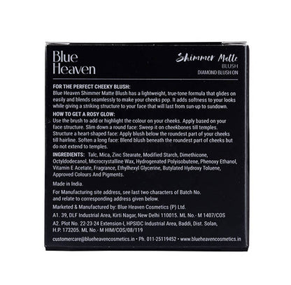 Blue Heaven Shimmer Matte Blush Shade 501 - Vamzn#