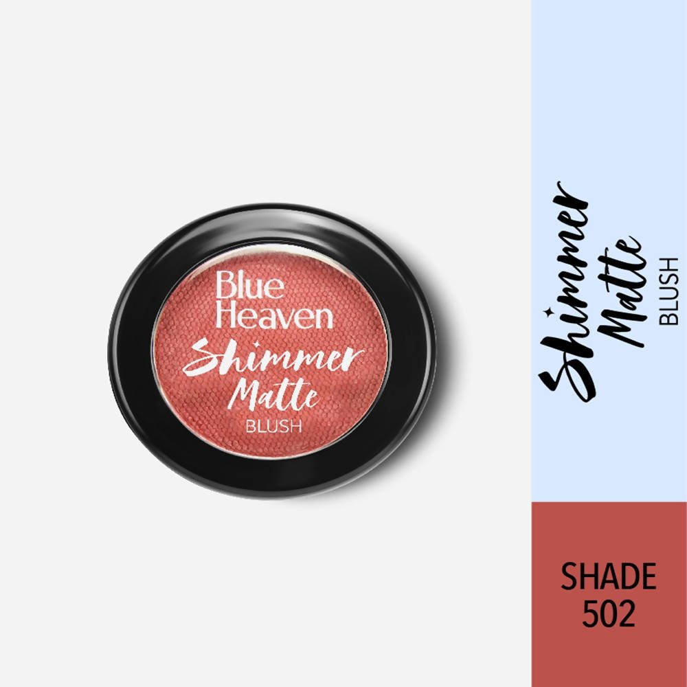 Blue Heaven Shimmer Matte Blush Shade 502 - Vamzn#