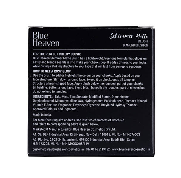 Blue Heaven Shimmer Matte Blush Shade 504 - Vamzn#