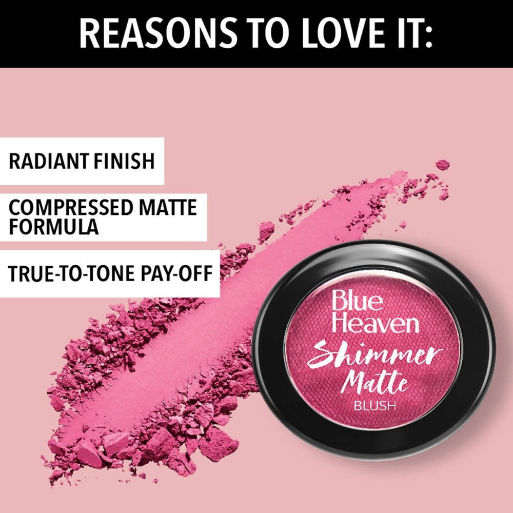 Blue Heaven Shimmer Matte Blush Shade 506 - Vamzn#